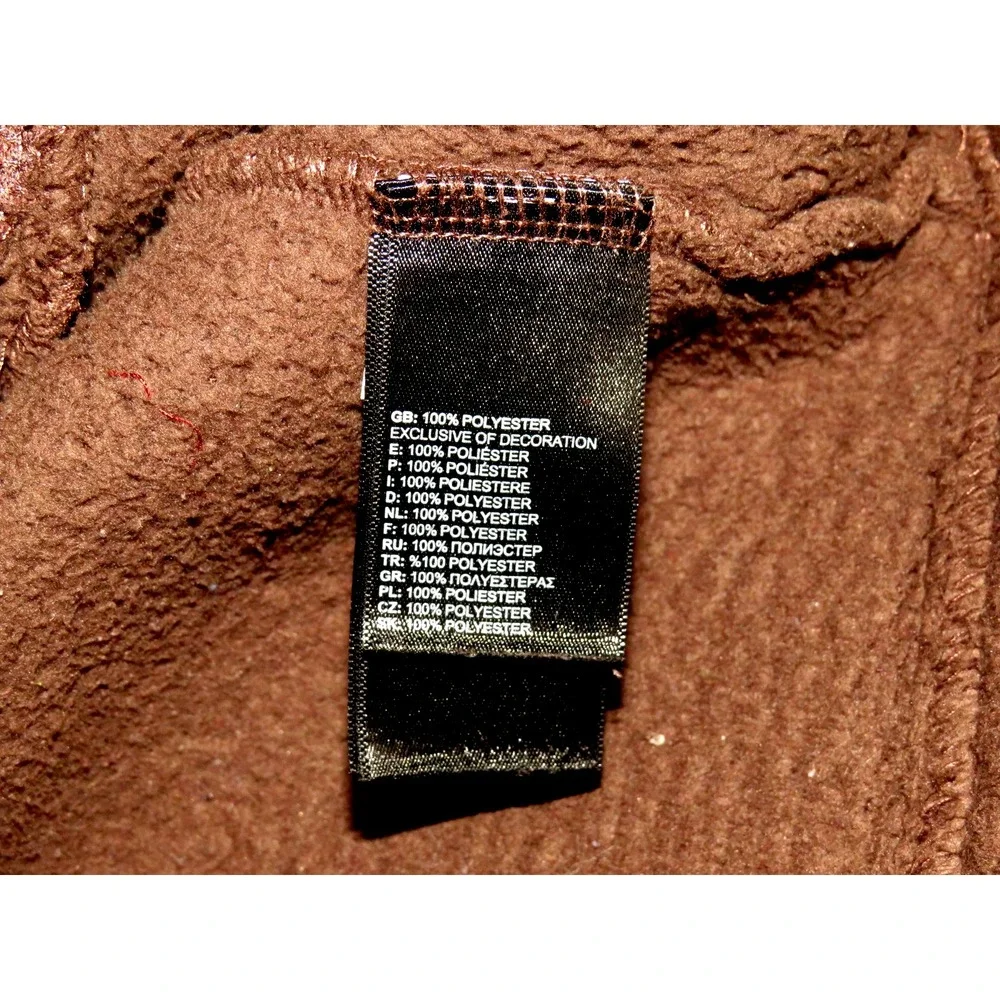The North Face Chocolate Brown‎ Pull Over 1/4 Zip Deep Pile Fleece Jacket Medium